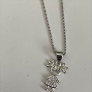 girl pendant necklace and chain